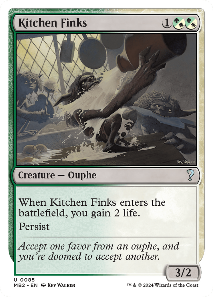 Kitchen Finks (White Border) [Mystery Booster 2] | Sanctuary Gaming