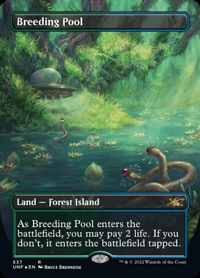 Breeding Pool (Borderless) (Galaxy Foil) [Unfinity] | Sanctuary Gaming