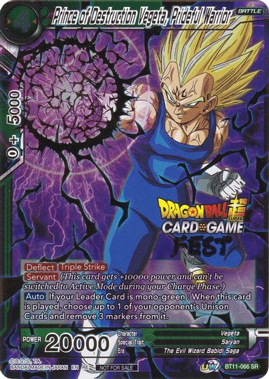 Prince of Destruction Vegeta, Prideful Warrior (Card Game Fest 2022) (BT11-066) [Tournament Promotion Cards] | Sanctuary Gaming