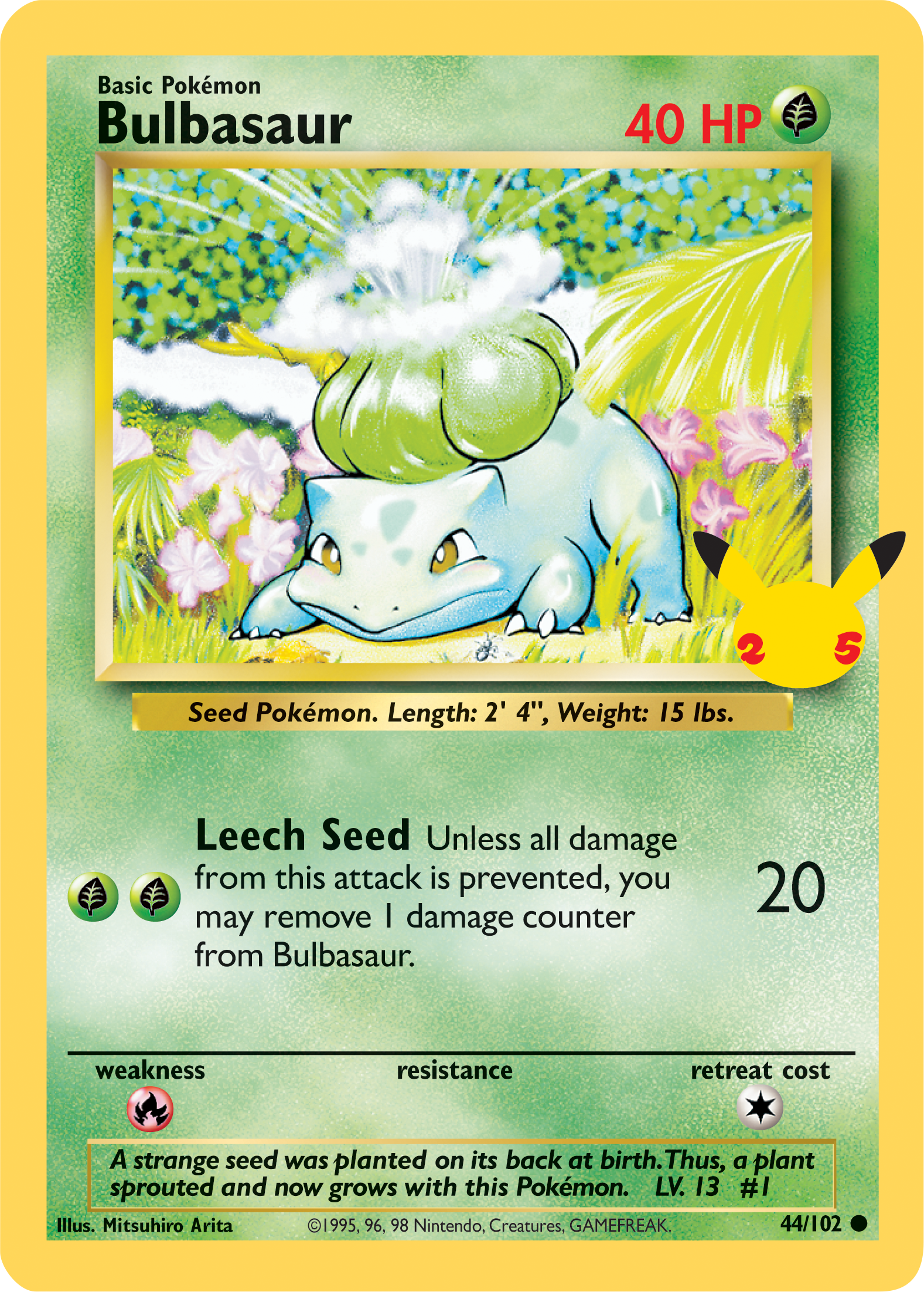 Bulbasaur (44/102) (Jumbo Card) [First Partner Pack] | Sanctuary Gaming