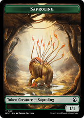 Tarmogoyf // Saproling Double-Sided Token [Modern Horizons 3 Commander Tokens] | Sanctuary Gaming