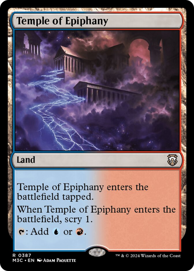 Temple of Epiphany (Ripple Foil) [Modern Horizons 3 Commander] | Sanctuary Gaming