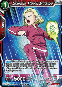 Android 18, Stalwart Assistance (Unison Warrior Series Boost Tournament Pack Vol. 7) (P-365) [Tournament Promotion Cards] | Sanctuary Gaming