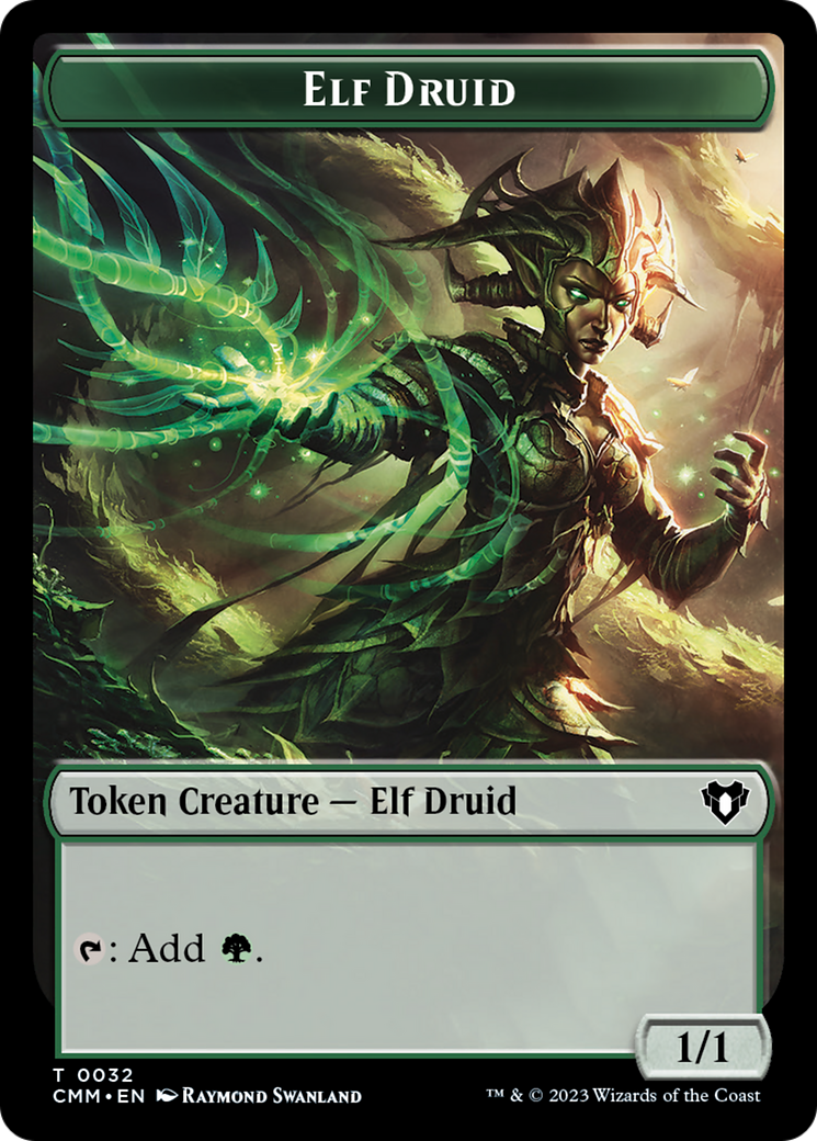 Elemental (0024) // Elf Druid Double-Sided Token [Commander Masters Tokens] | Sanctuary Gaming