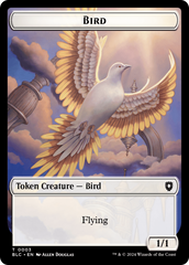 Storm Crow // Bird (003) Double-Sided Token [Bloomburrow Commander Tokens] | Sanctuary Gaming