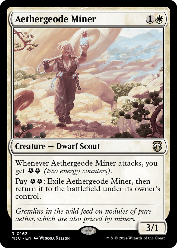 Aethergeode Miner (Ripple Foil) [Modern Horizons 3 Commander] | Sanctuary Gaming