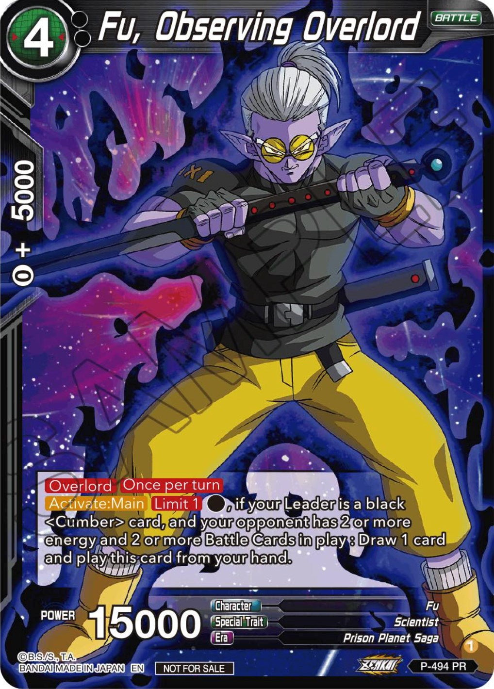 Fu, Observing Overlord (Zenkai Series Tournament Pack Vol.3) (P-494) [Tournament Promotion Cards] | Sanctuary Gaming