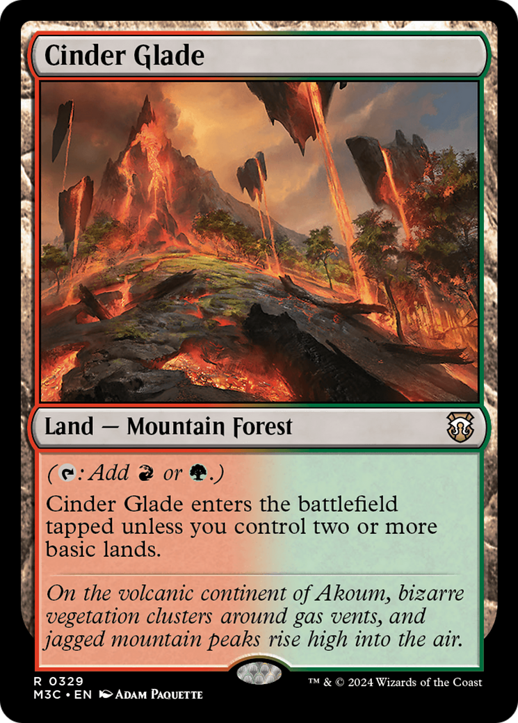 Cinder Glade (Ripple Foil) [Modern Horizons 3 Commander] | Sanctuary Gaming