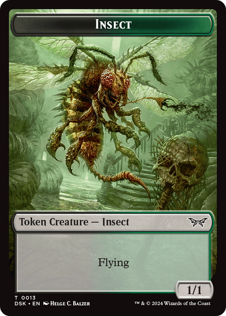 Insect (0013) // Spider Double-Sided Token [Duskmourn: House of Horror Tokens] | Sanctuary Gaming