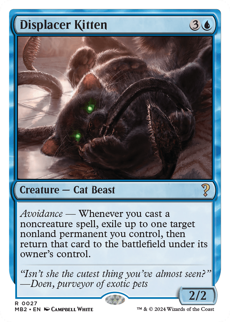 Displacer Kitten (White Border) [Mystery Booster 2] | Sanctuary Gaming