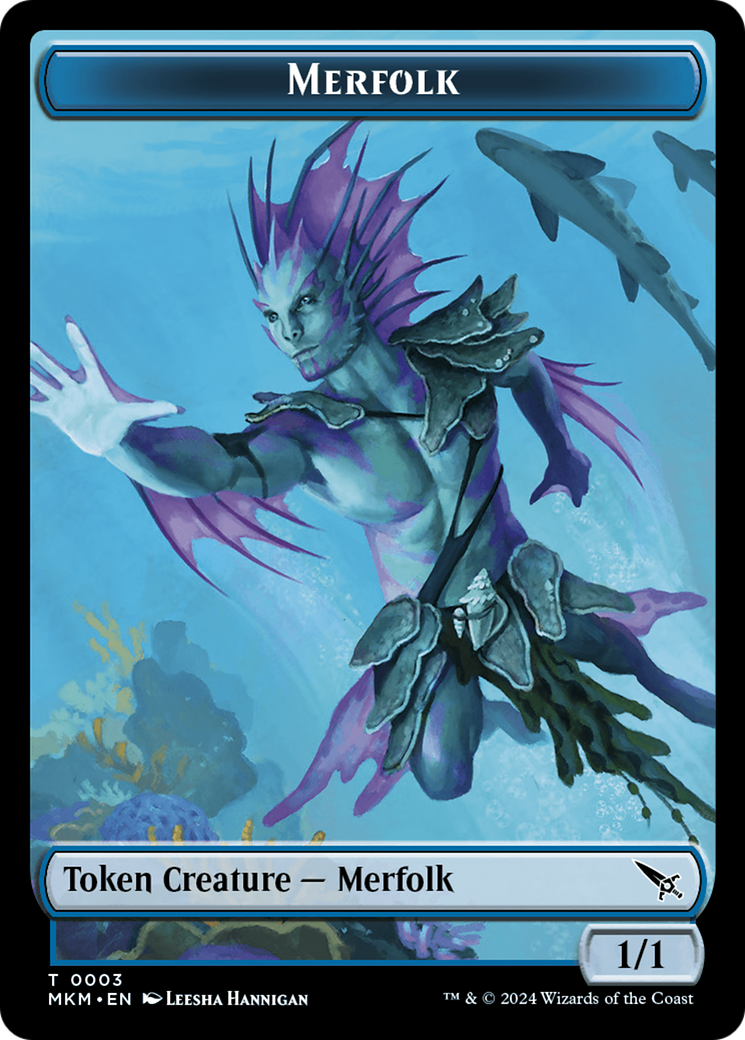 Thopter (0020) // Merfolk Double-Sided Token [Murders at Karlov Manor Tokens] | Sanctuary Gaming
