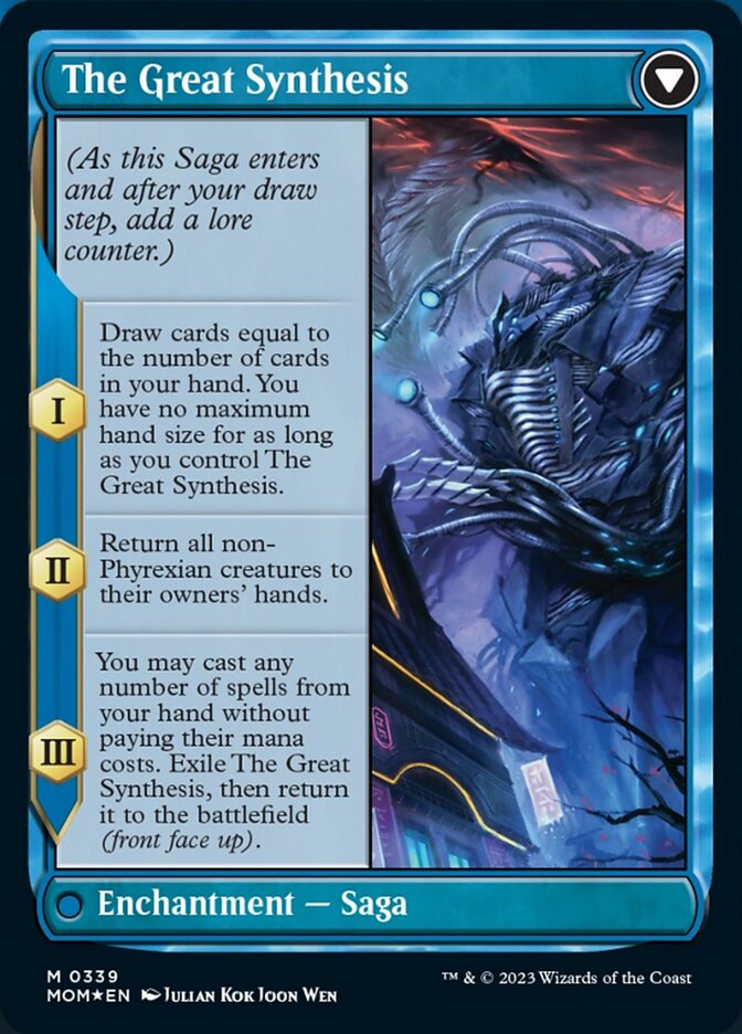 Jin-Gitaxias // The Great Synthesis (Borderless Alternate Art) [March of the Machine] | Sanctuary Gaming
