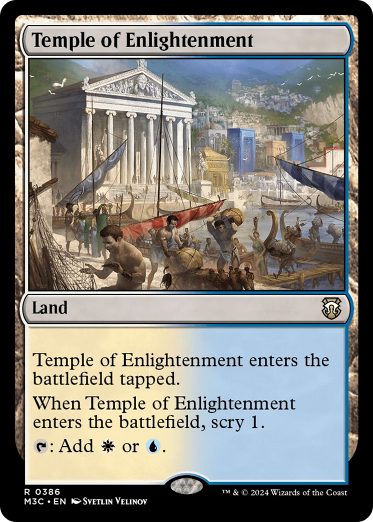 Temple of Enlightenment (Ripple Foil) [Modern Horizons 3 Commander] | Sanctuary Gaming