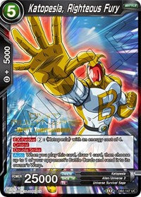 Katopesla, Righteous Fury (Divine Multiverse Draft Tournament) (DB2-147) [Tournament Promotion Cards] | Sanctuary Gaming