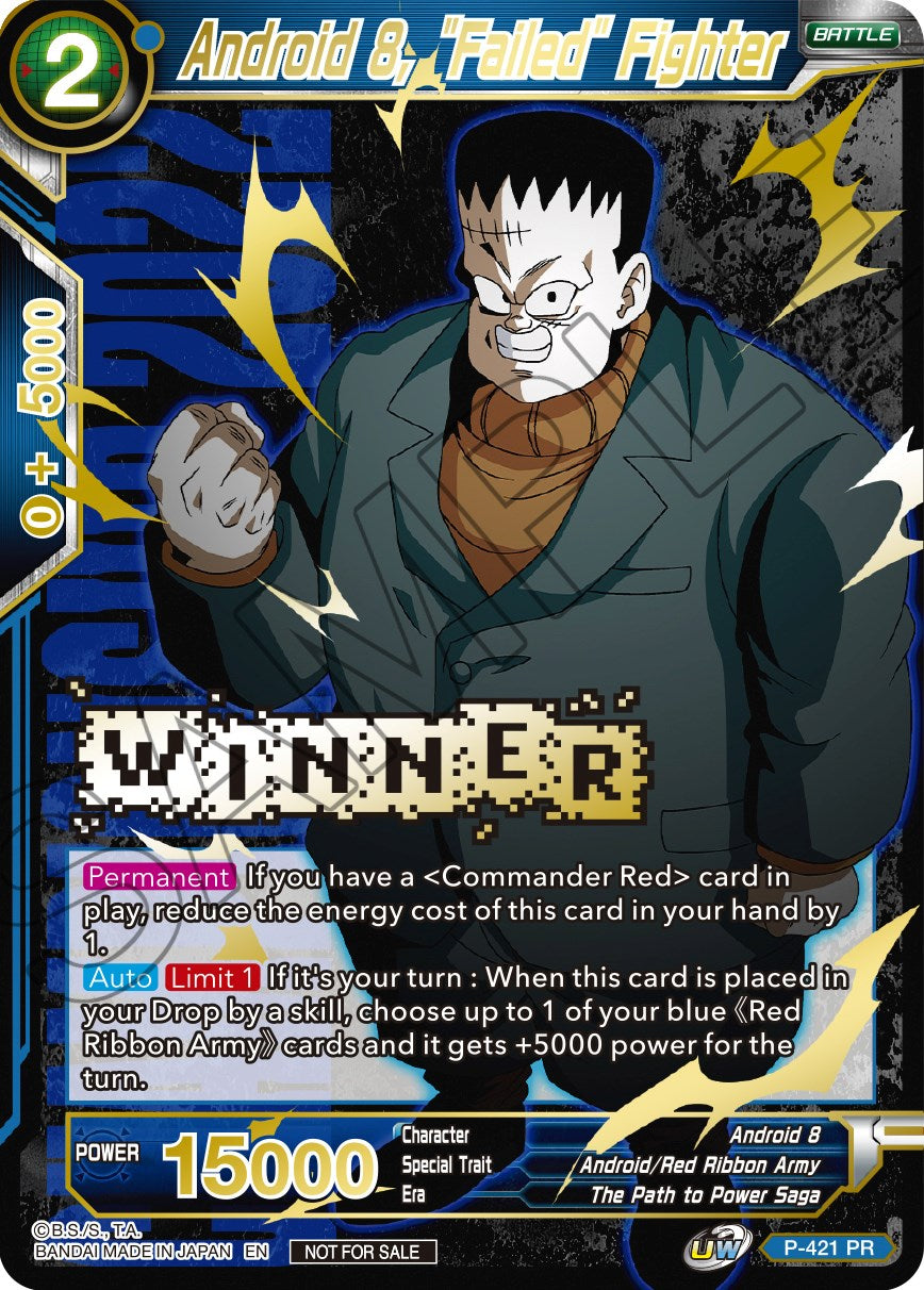 Android 8, "Failed" Fighter (Championship Pack 2022 Vol.2) (Winner Gold Stamped) (P-421) [Promotion Cards] | Sanctuary Gaming