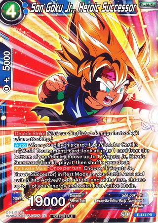 Son Goku Jr., Heroic Successor (Power Booster) (P-147) [Promotion Cards] | Sanctuary Gaming
