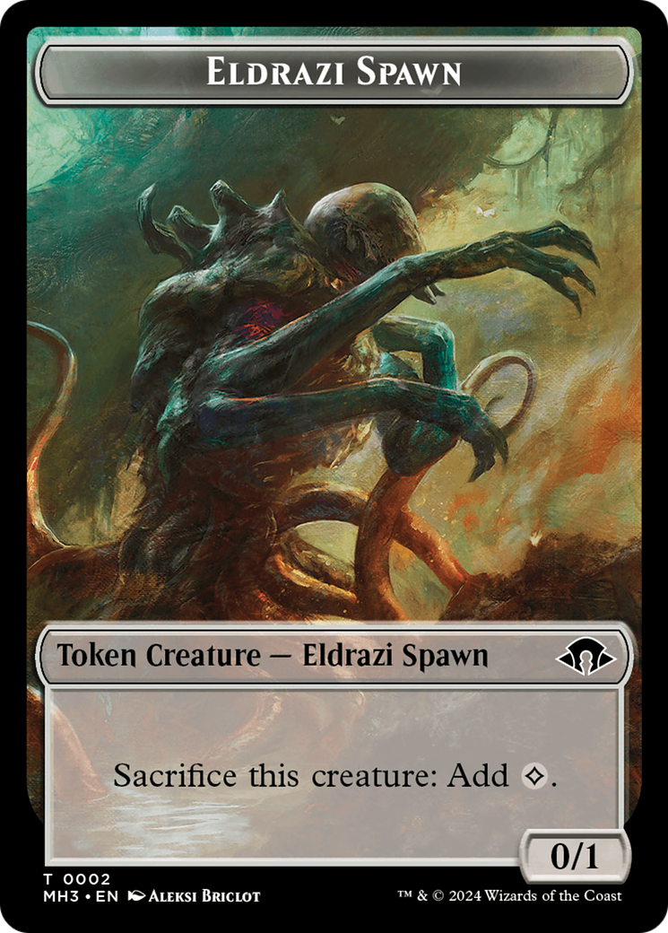 Eldrazi Spawn // Phyrexian Golem Double-Sided Token [Modern Horizons 3 Tokens] | Sanctuary Gaming