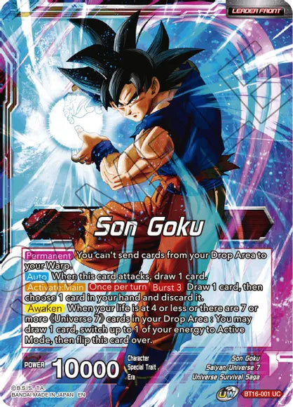 Son Goku // Son Goku, Supreme Warrior (BT16-001) [Realm of the Gods] | Sanctuary Gaming