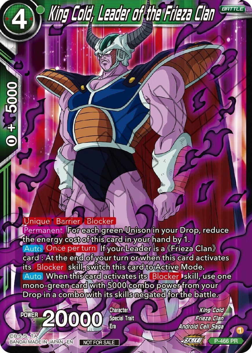 King Cold, Leader of the Frieza Clan (Z03 Dash Pack) (P-466) [Promotion Cards] | Sanctuary Gaming