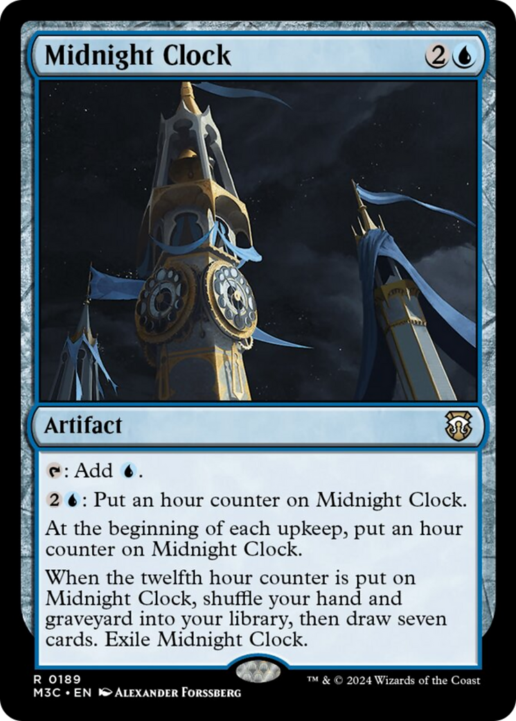 Midnight Clock (Ripple Foil) [Modern Horizons 3 Commander] | Sanctuary Gaming