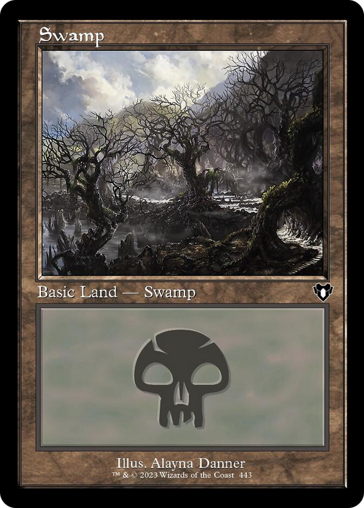 Swamp (443) (Retro) [Commander Masters] | Sanctuary Gaming