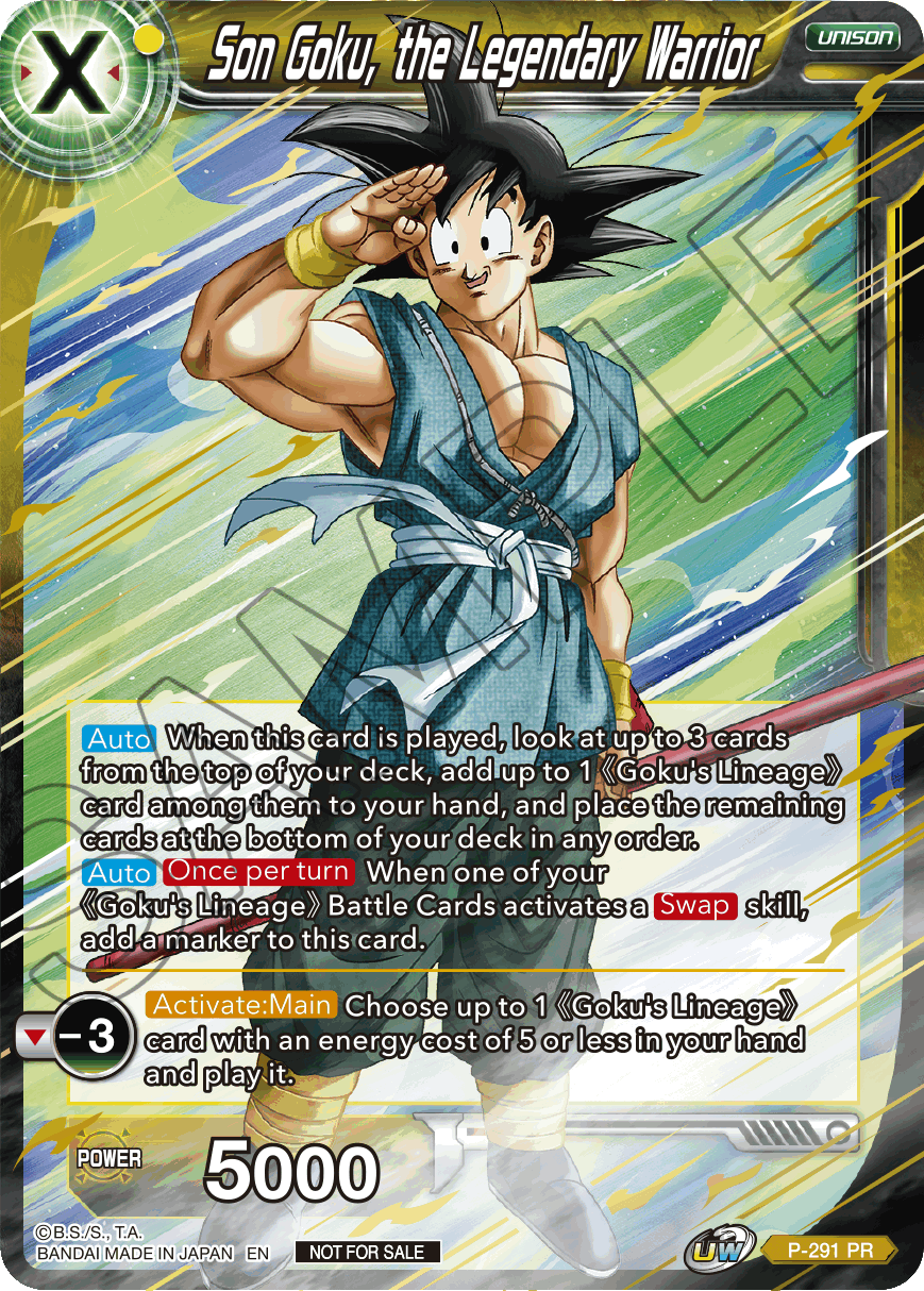 Son Goku, the Legendary Warrior (P-291) [Promotion Cards] | Sanctuary Gaming