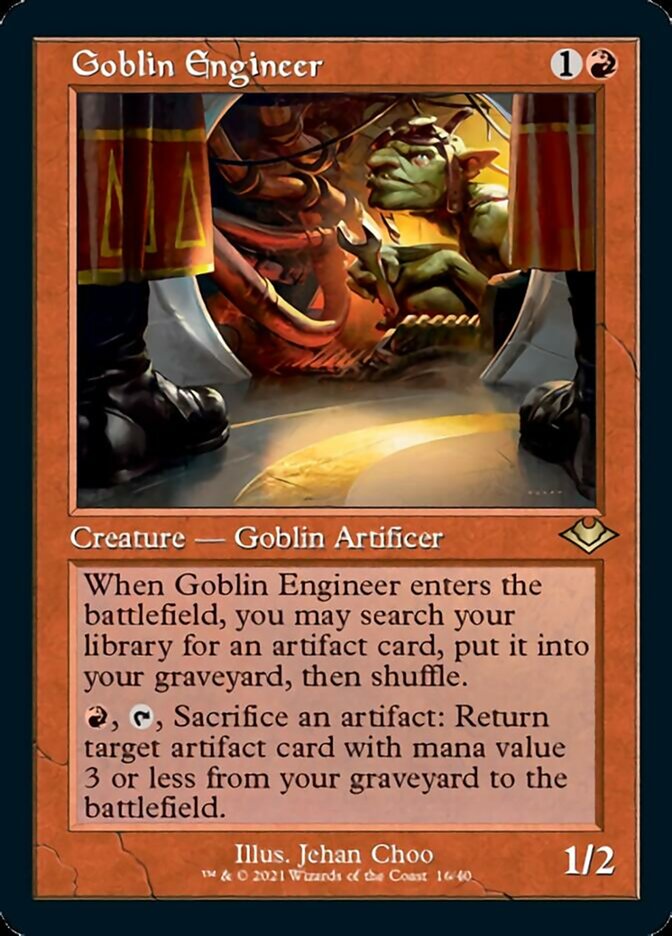 Goblin Engineer (Retro Foil Etched) [Modern Horizons] | Sanctuary Gaming