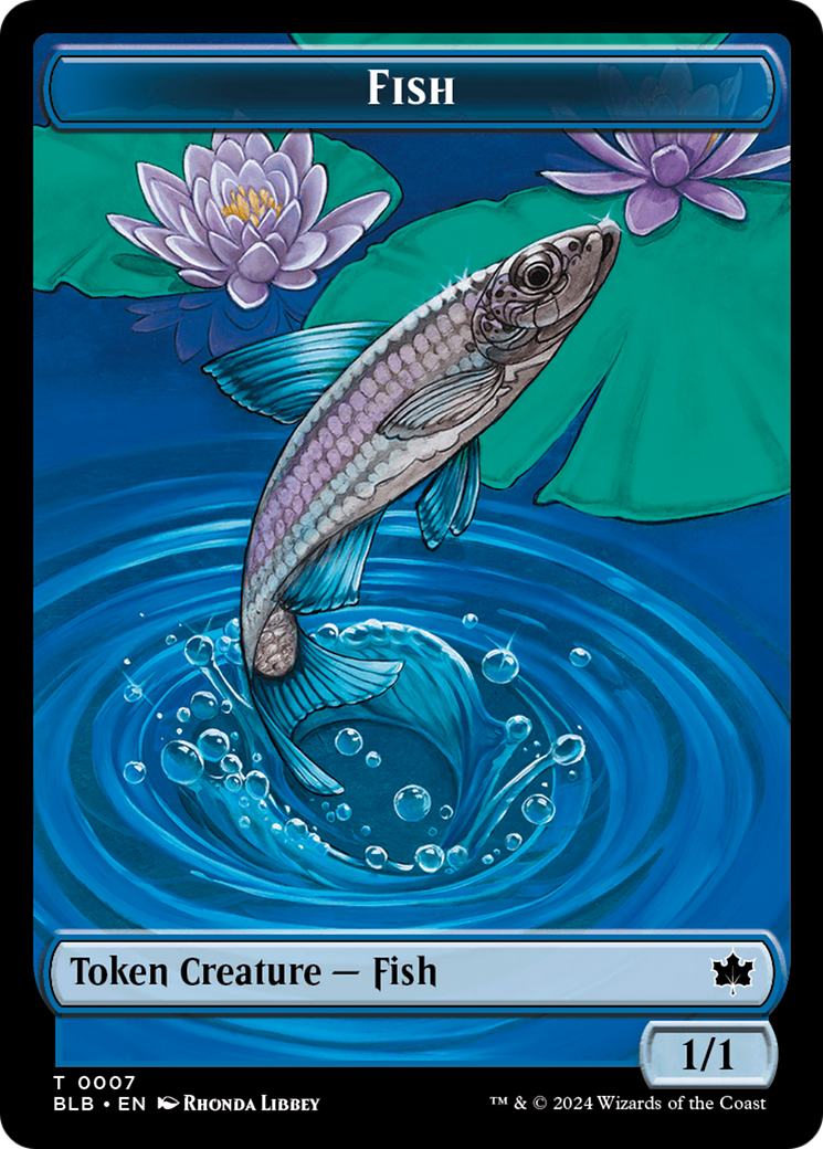 Fish // Warren Warleader Double-Sided Token [Bloomburrow Tokens] | Sanctuary Gaming