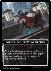 Bounty: Paq, Fleeting Filcher // Bounty Rules Double-Sided Token [Outlaws of Thunder Junction Commander Tokens] | Sanctuary Gaming
