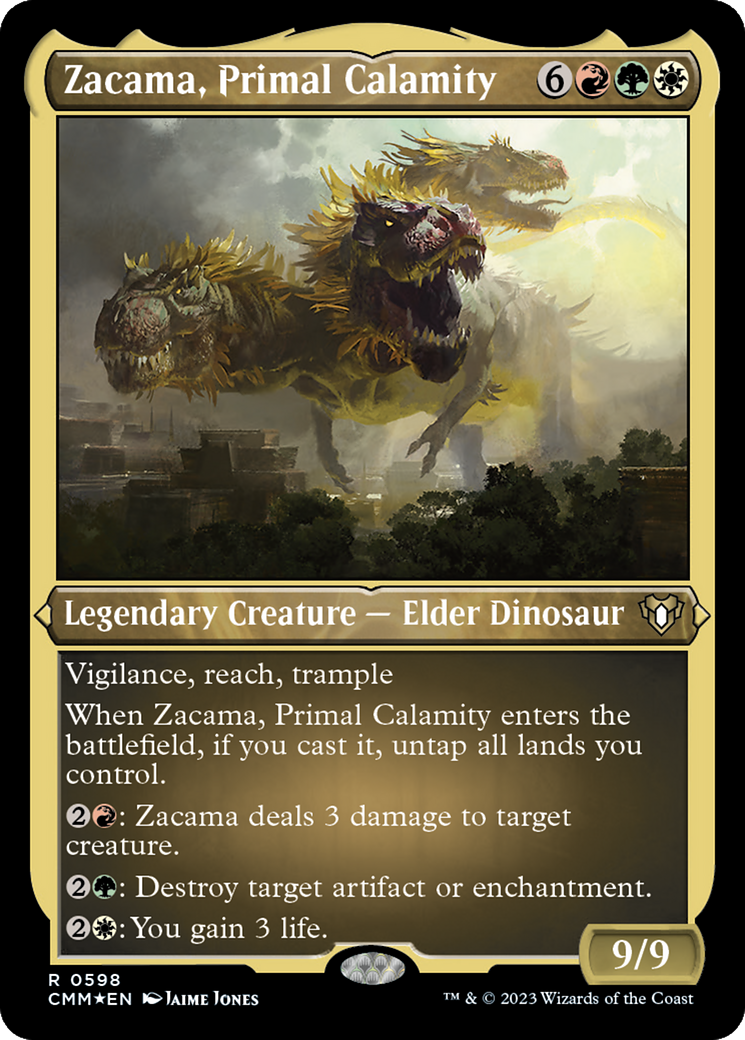Zacama, Primal Calamity (Foil Etched) [Commander Masters] | Sanctuary Gaming