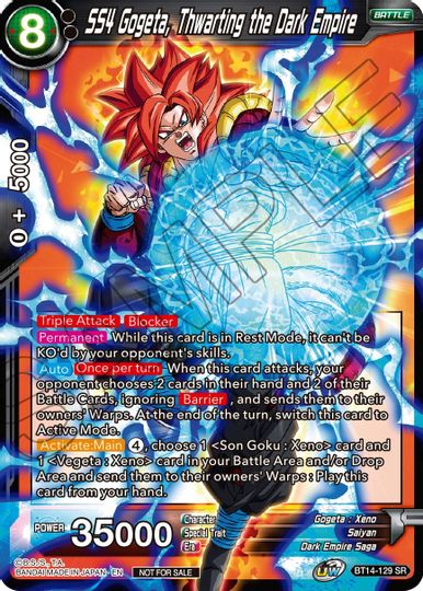 SS4 Gogeta, Thwarting the Dark Empire (Buy a Box) (BT14-129) [Promotion Cards] | Sanctuary Gaming