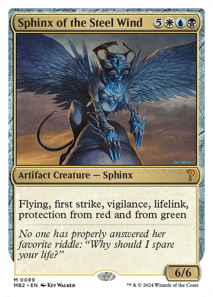 Sphinx of the Steel Wind (White Border) [Mystery Booster 2] | Sanctuary Gaming