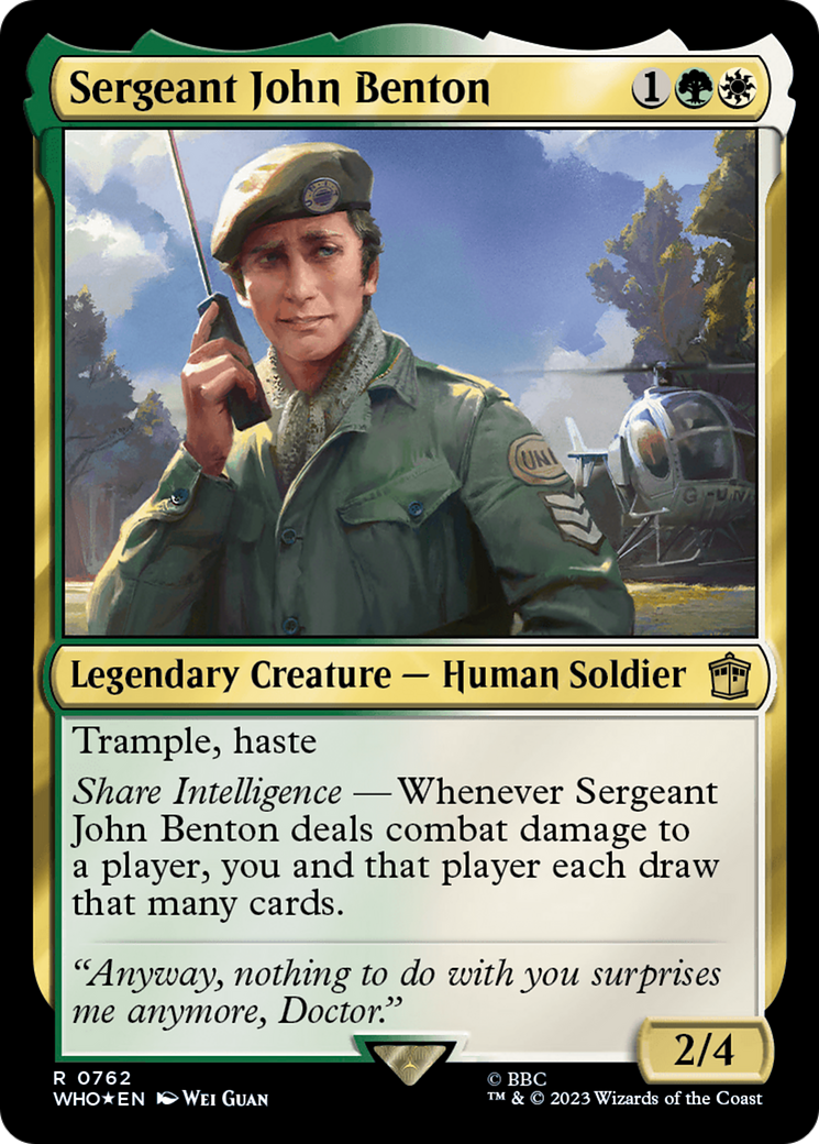 Sergeant John Benton (Surge Foil) [Doctor Who] | Sanctuary Gaming