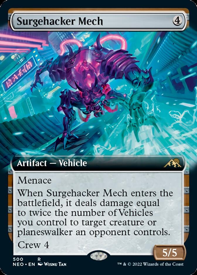 Surgehacker Mech (Extended Art) [Kamigawa: Neon Dynasty] | Sanctuary Gaming