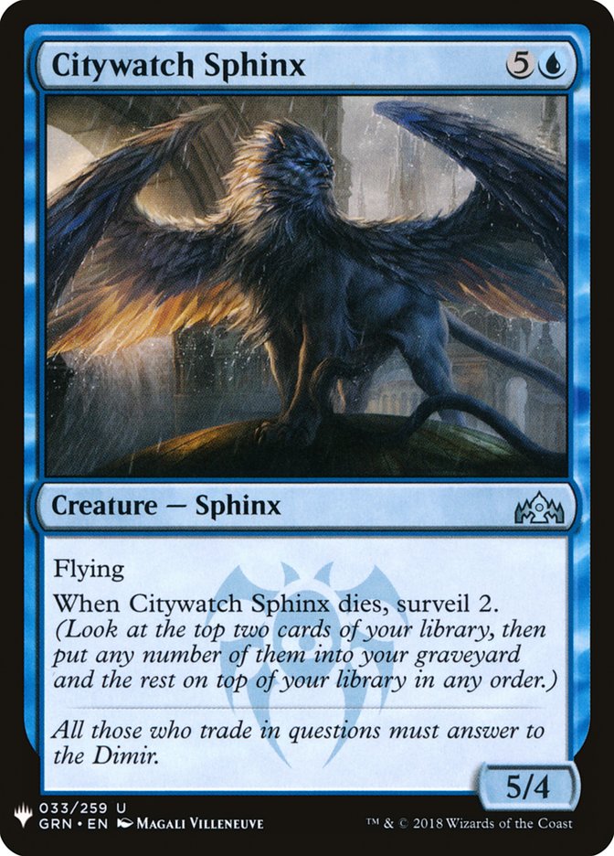 Citywatch Sphinx [Mystery Booster] | Sanctuary Gaming