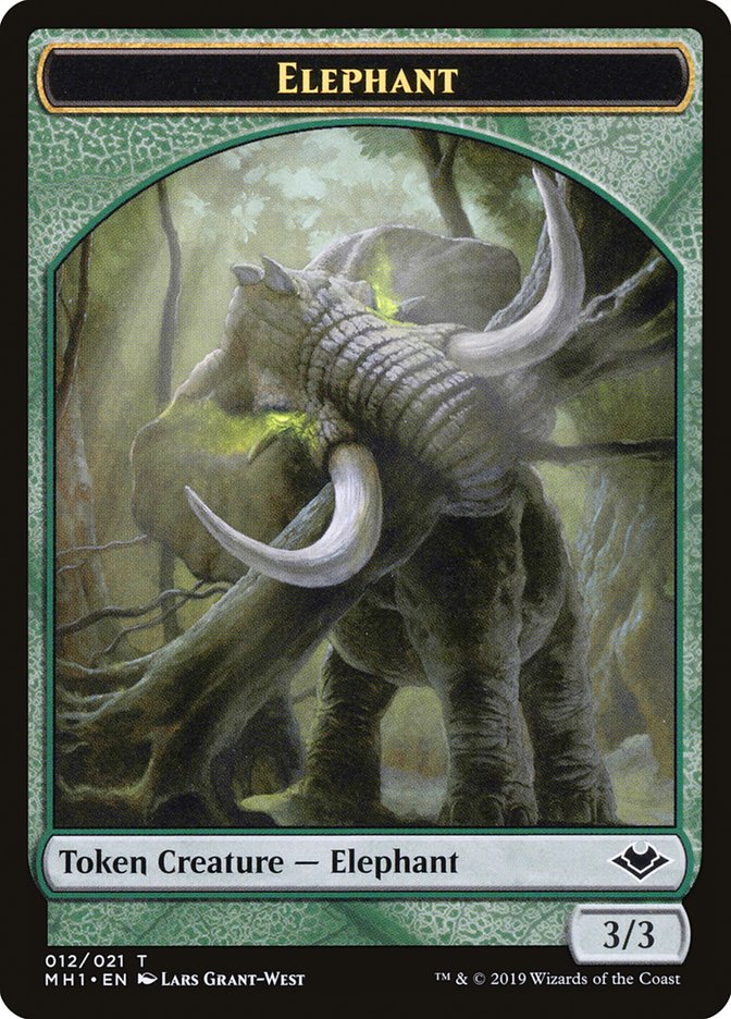 Elemental (008) // Elephant (012) Double-Sided Token [Modern Horizons Tokens] | Sanctuary Gaming