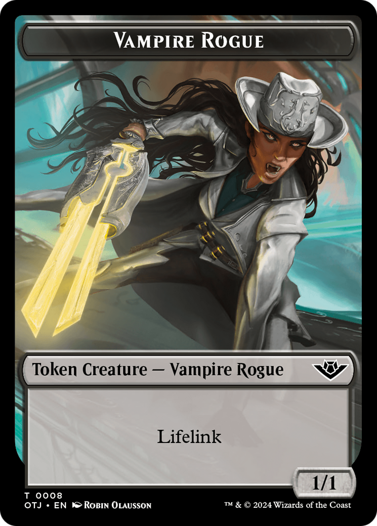 Vampire Rogue // Plot Double-Sided Token [Outlaws of Thunder Junction Tokens] | Sanctuary Gaming