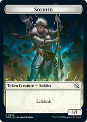 Soldier // Wrenn and Realmbreaker Emblem Double-Sided Token [March of the Machine Tokens] | Sanctuary Gaming