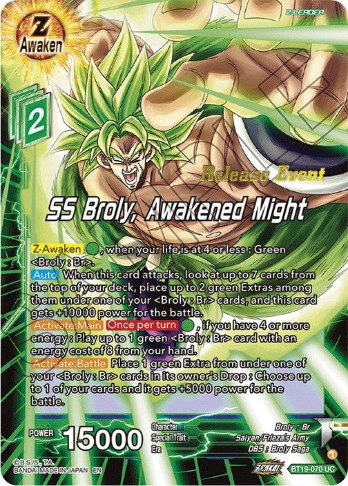 SS Broly, Awakened Might (Fighter's Ambition Holiday Pack) (BT19-070) [Tournament Promotion Cards] | Sanctuary Gaming