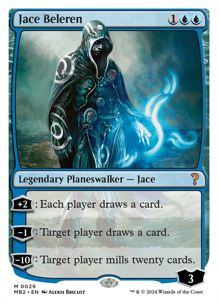 Jace Beleren (White Border) [Mystery Booster 2] | Sanctuary Gaming