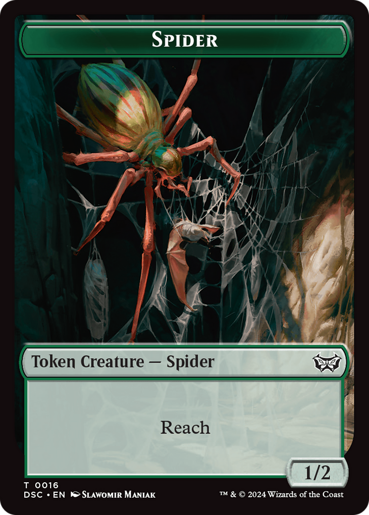 Insect (0012) // Spider Double-Sided Token [Duskmourn: House of Horror Commander Tokens] | Sanctuary Gaming