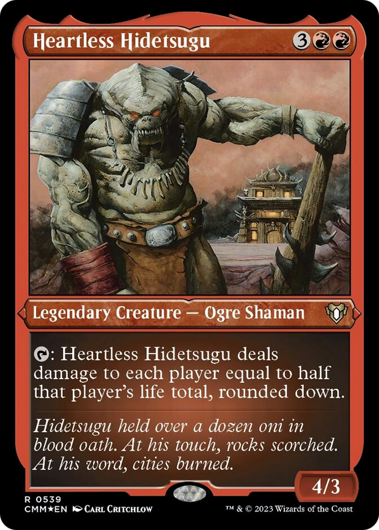 Heartless Hidetsugu (Foil Etched) [Commander Masters] | Sanctuary Gaming