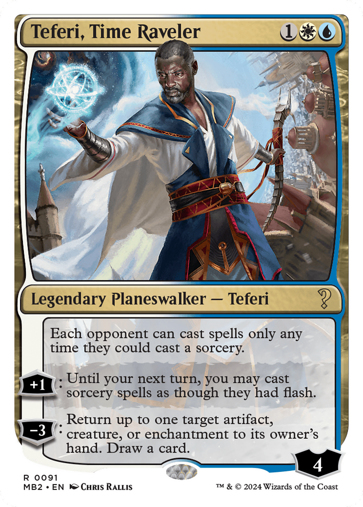 Teferi, Time Raveler (White Border) [Mystery Booster 2] | Sanctuary Gaming