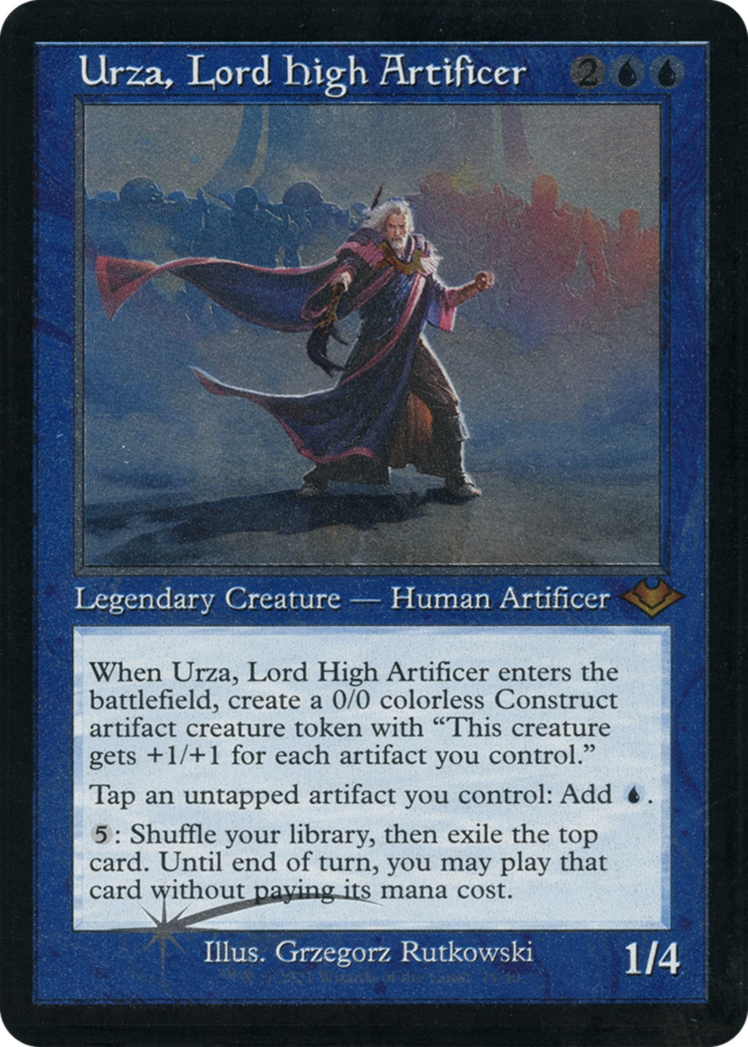 Urza, Lord High Artificer (Retro Foil Etched) [Modern Horizons] | Sanctuary Gaming