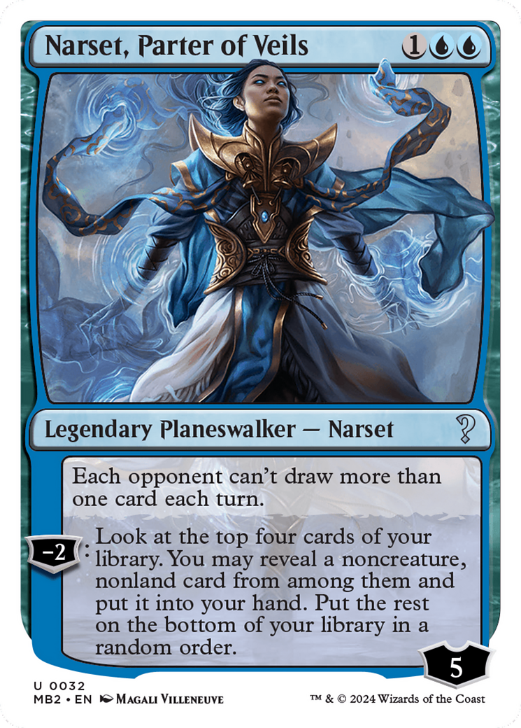 Narset, Parter of Veils (White Border) [Mystery Booster 2] | Sanctuary Gaming