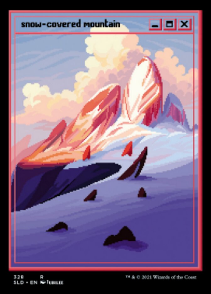 Snow-Covered Mountain (Foil Etched) [Secret Lair Drop Series] | Sanctuary Gaming