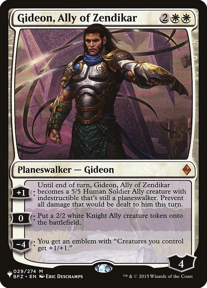 Gideon, Ally of Zendikar [The List] | Sanctuary Gaming