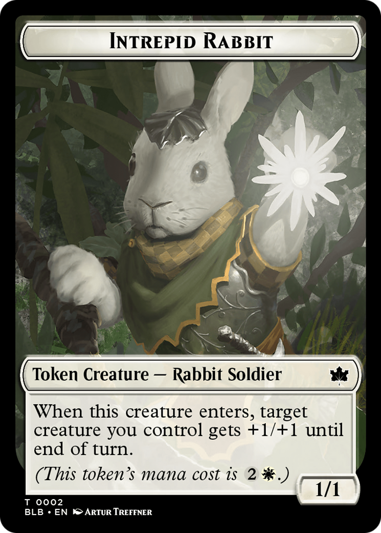 Intrepid Rabbit Token [Bloomburrow Tokens] | Sanctuary Gaming