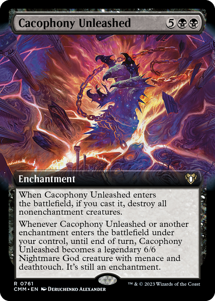 Cacophony Unleashed (Extended Art) [Commander Masters] | Sanctuary Gaming