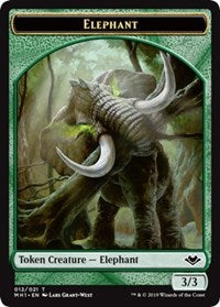 Elephant (012) // Spirit (016) Double-Sided Token [Modern Horizons Tokens] | Sanctuary Gaming